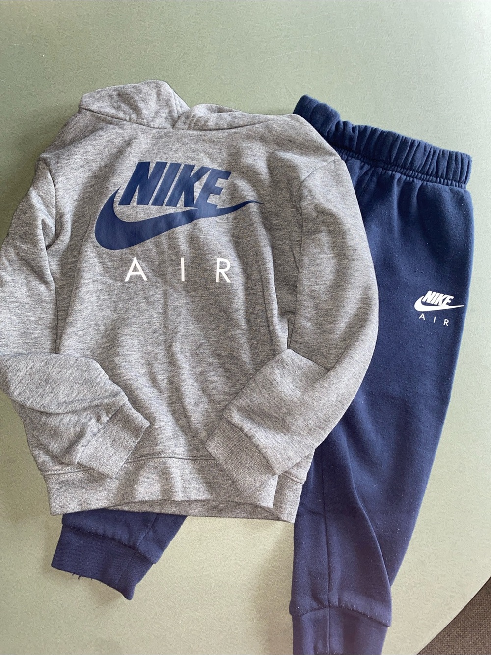 Nike Kids Gray Hoodie & Navy Joggers Set